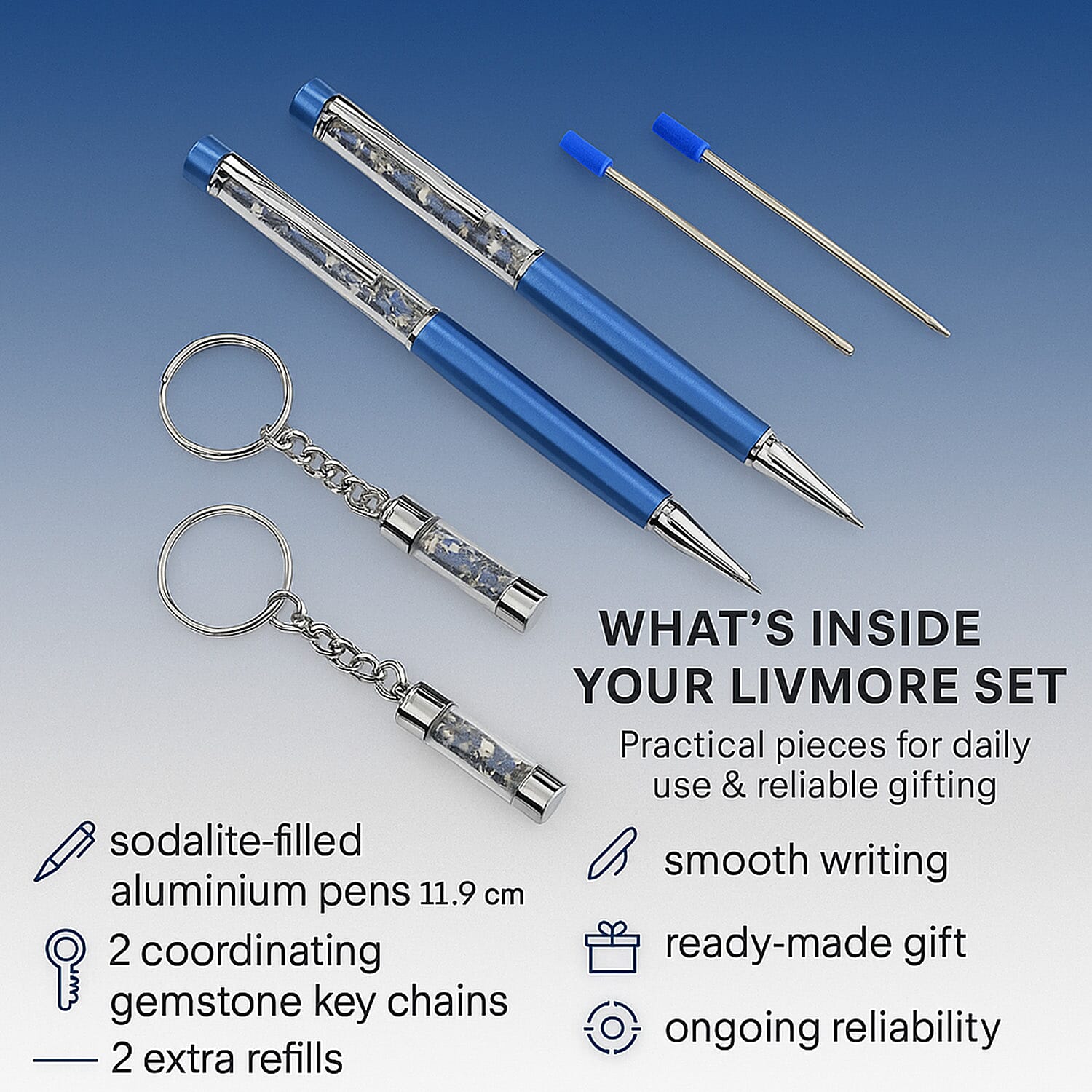 LIVMORE Pen and Pencil (Size - One Size) - Blue