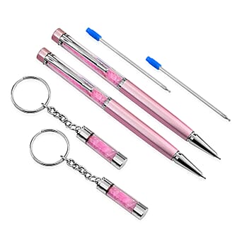 https://tjcuk.sirv.com/Products/82/5/8256416/LIVMORE-Rose-Quarts-Gemstone-Pen-Set-with-2-Keychains-2-Refills-Pink_8256416.jpg?w=342&h=342