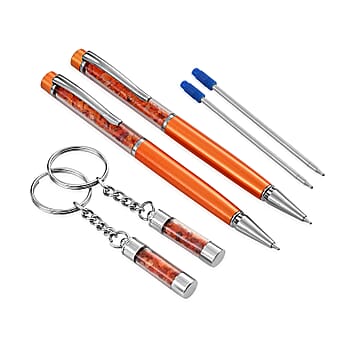 https://tjcuk.sirv.com/Products/82/5/8256423/Livemore-Fire-Opal-Gemstone-Pen-Set-with-2-Keychains-2-Refills-Orange_8256423.jpg?w=342&h=342