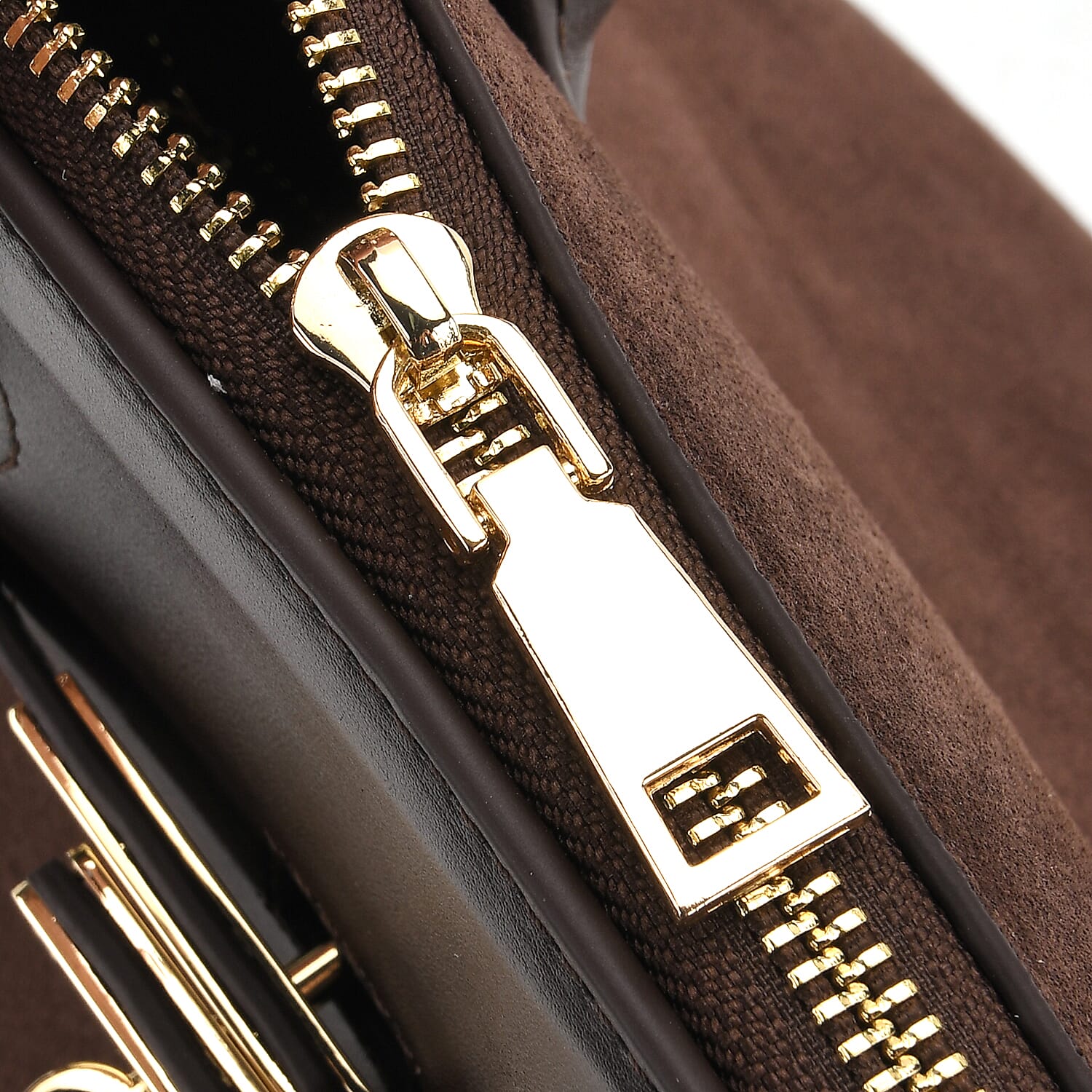 Designer Inspired -Valliserie Genuine Leather Classic Structured Satchel Bag with Gift Box - Chocolate