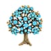 Austrian White Crystal Tree Brooch