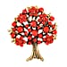 Austrian White Crystal Tree Brooch
