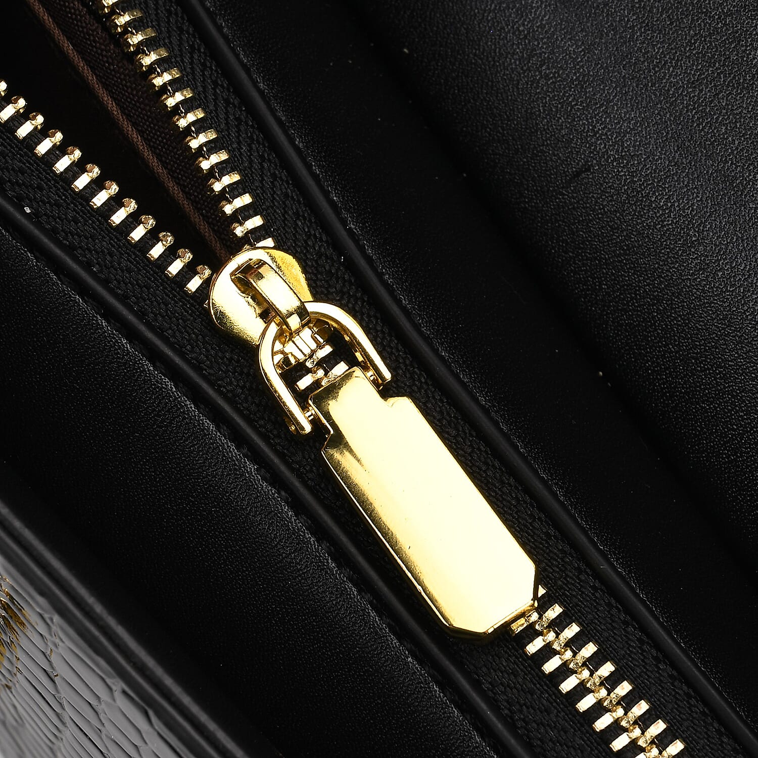 Leopard Pattern Two-Tone Wallet Crossbody Bag with Chain Strap  - Brown