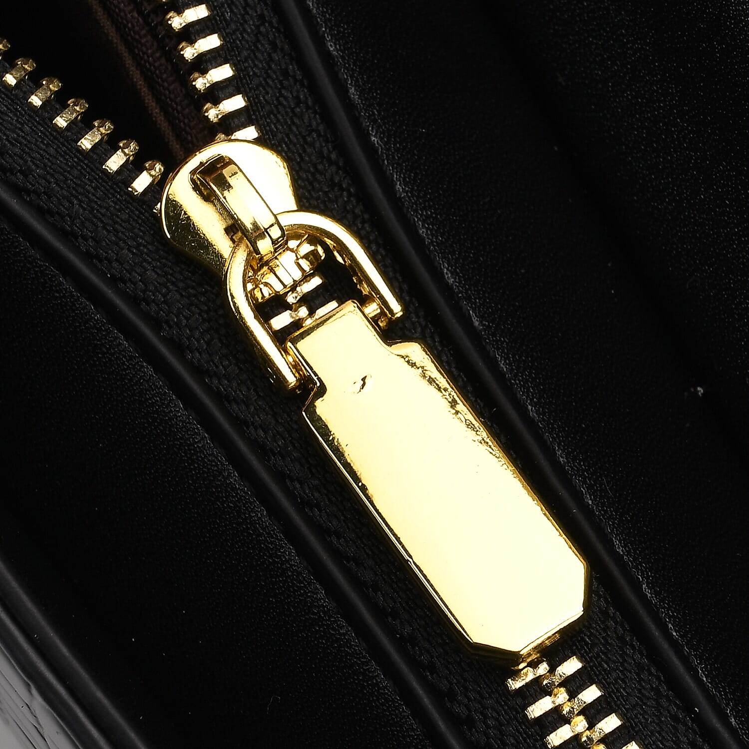 Two-Tone Embroidered Wallet Crossbody Bag with Chain Strap - Green, Black & Gold