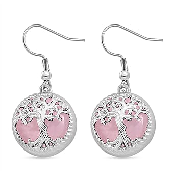 https://tjcuk.sirv.com/Products/82/5/8256664/Rose-Quartz-Tree-of-Life-Earring-with-Hook-in-Silver-Tone_8256664_3.jpg?w=342&h=342