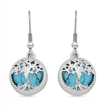 https://tjcuk.sirv.com/Products/82/5/8256666/Blue-Howlite-Tree-of-Life-Earring-with-Hook-in-Silver-Tone_8256666.jpg?w=342&h=342