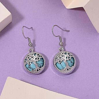 https://tjcuk.sirv.com/Products/82/5/8256666/Blue-Howlite-Tree-of-Life-Earring-with-Hook-in-Silver-Tone_8256666_1.jpg?w=342&h=342