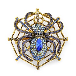 Austrian Multi Colour Crystal Spider Brooch Cum Pendant