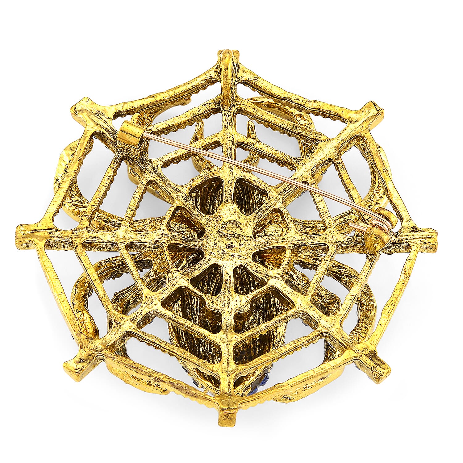 Austrian Multi Colour Crystal Spider Brooch Cum Pendant