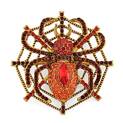 Austrian Multi Colour Crystal Spider Brooch Cum Pendant