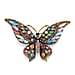 Austrian Multi Colour Crystal Butterfly Brooch