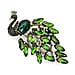 Austrian Green Crystal & Green Magic Color Crystal Peacock Brooch