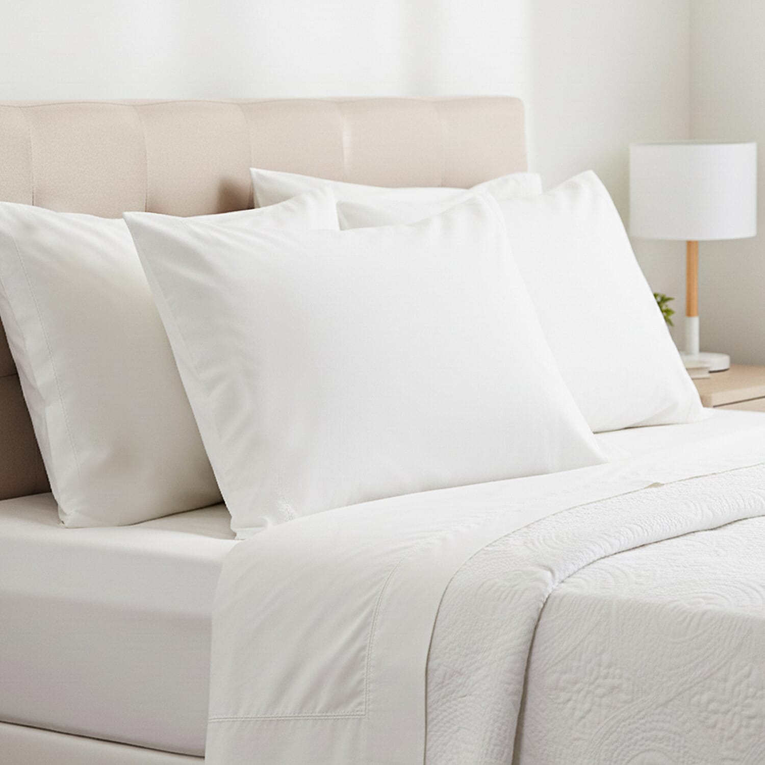 Serenova Set of 2 Medium Firm Suspension Pillows -  Patented Internal Ties Pull the Pillow Up and In - Cradles Head and Neck