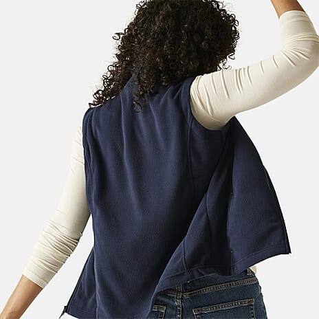 Regatta Womens Solid Color Fleece Gilet (Size 10) - Navy