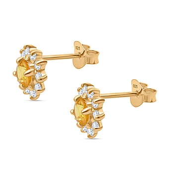 https://tjcuk.sirv.com/Products/82/5/8257475/Yellow-Sapphire-White-Zircon-Earring-with-Push-Back-in-Yellow-Gold-Pla_8257475_3.jpg?w=342&h=342
