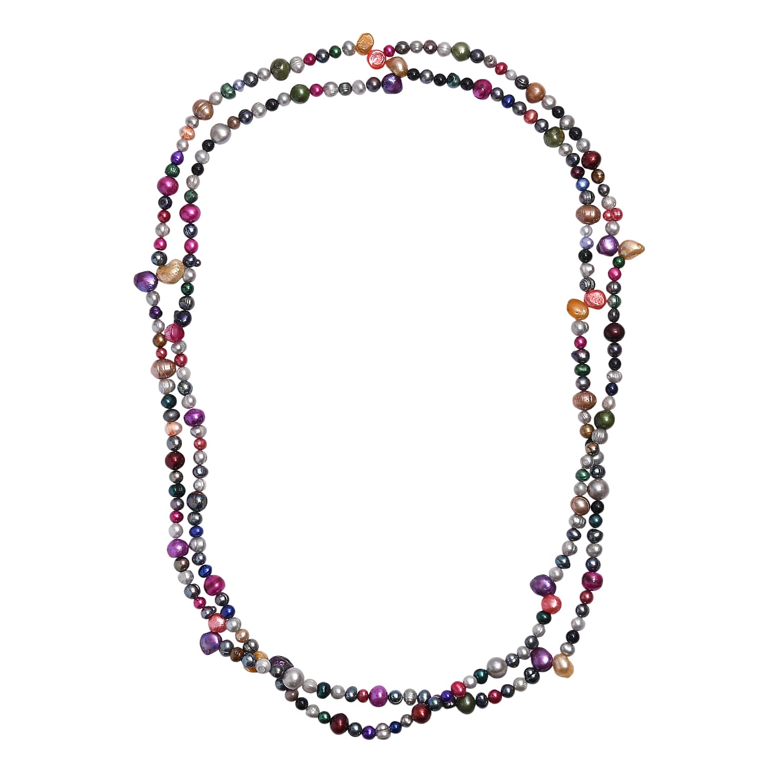 Aurora Pearl Launch - Multi Colour Pearl Necklace (Size 60) 520.00 Ct.