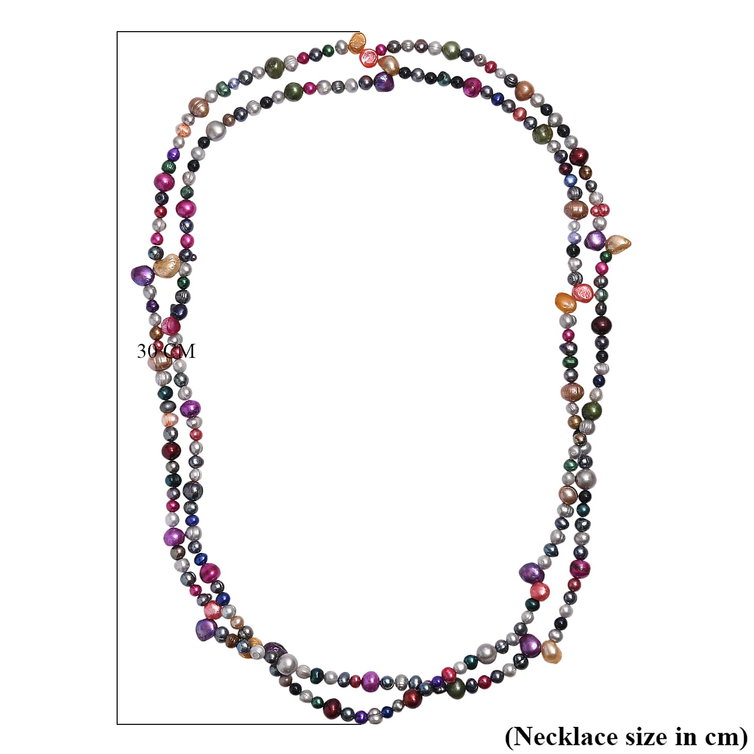 Aurora Pearl Launch - Multi Colour Pearl Necklace (Size 60) 520.00 Ct.