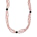 Dyed Pink Fresh Water Pearl & Sodalite Stone Necklace (Size 34) 280.00 Ct.