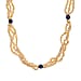 Dyed Pink Fresh Water Pearl & Sodalite Stone Necklace (Size 34) 280.00 Ct.