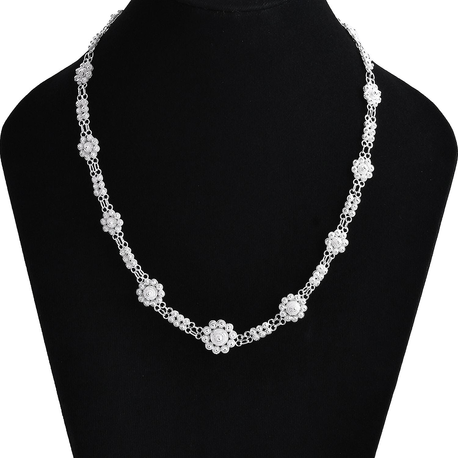 Royal Bali Tarakasi Collection - Sterling Silver Necklace (Size 18 - 1 Ext), Silver Wt. 20.10 Gms.