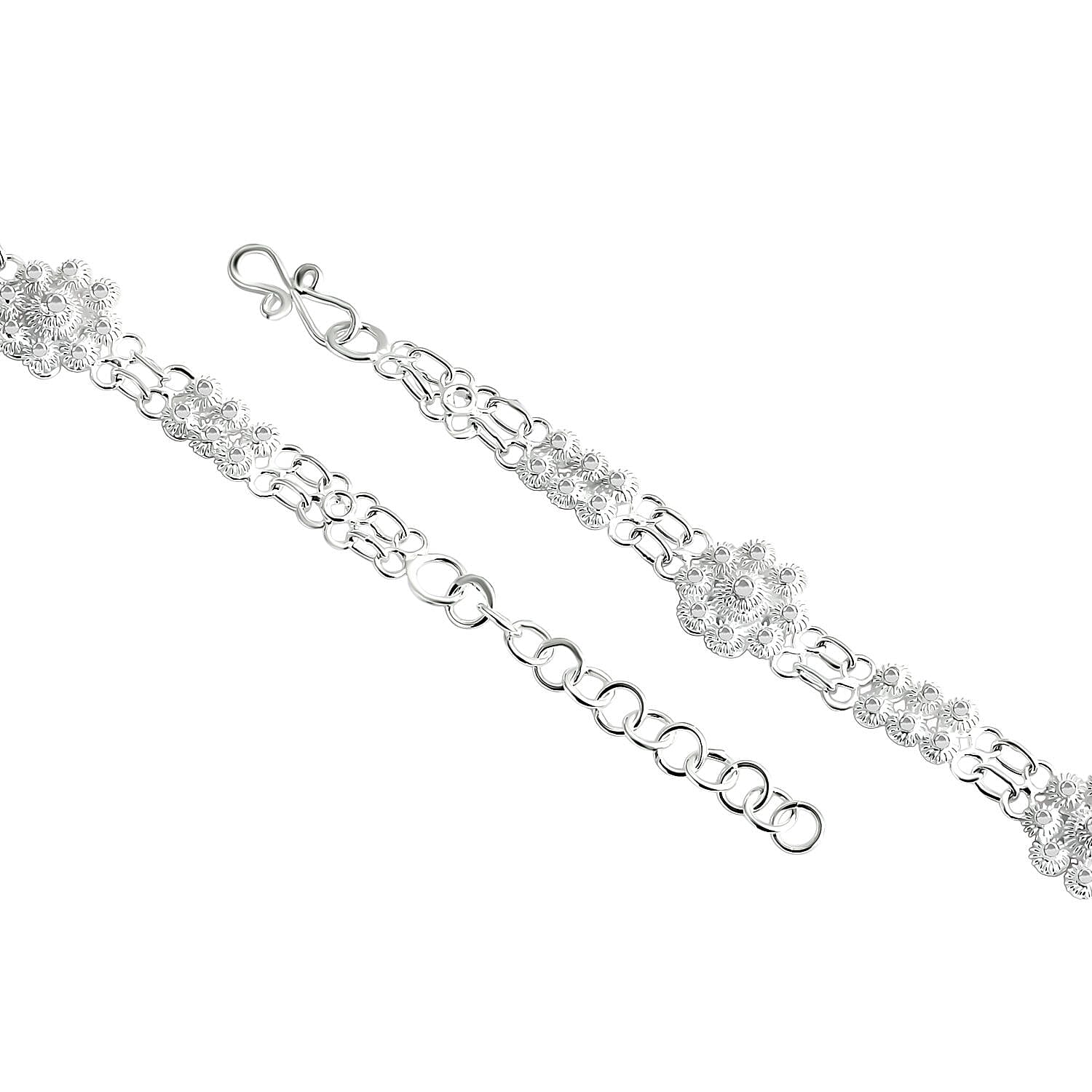 Royal Bali Tarakasi Collection - Sterling Silver Necklace (Size 18 - 1 Ext), Silver Wt. 20.10 Gms.