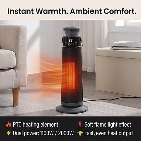 Bliss - Beyond PTC 4 in 1 -  Heater and Humidifier 1100-2000 Watts - Black