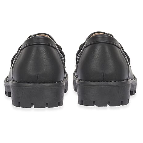 Adeline Ladies' Trendy Loafers With Padded Insole (Size 8) - Black