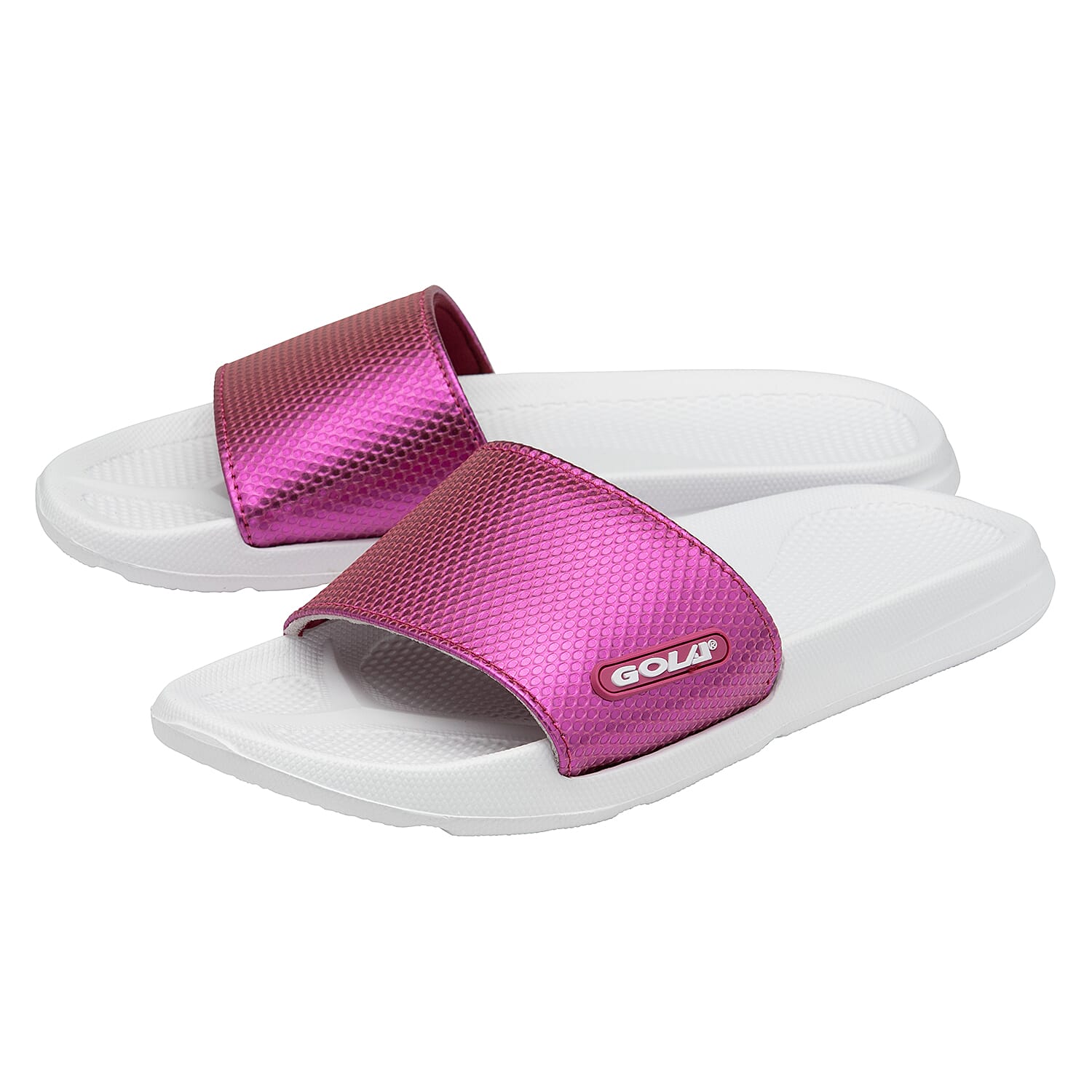 GOLA Elko Slide Sandals (Size 7) - Pink & White