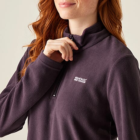 Regatta Womens Lightweight Half-Zip Fleece (Size 16) - Deep Plum