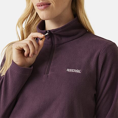 Regatta Womens Lightweight Half-Zip Fleece (Size 20) - Deep Plum