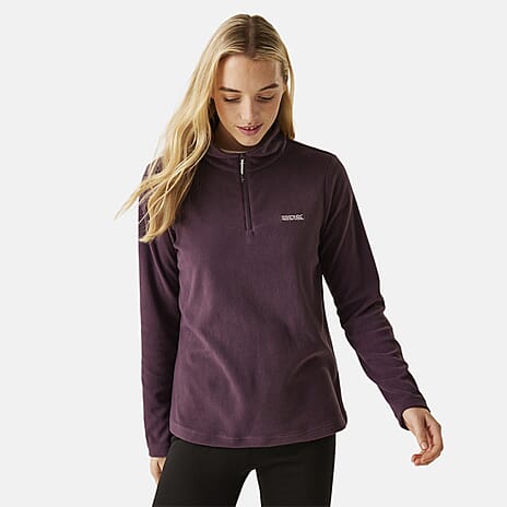 Regatta Half Zip Full Sleeve Fleece (Size 22) - Deep Plum