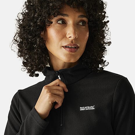 Regatta Half Zip Full Sleeve Fleece (Size 16) - Black
