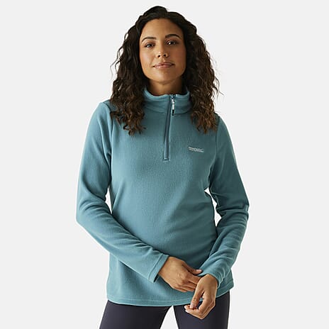 Regatta Womens Lightweight Half-Zip Fleece (Size 12) - Storm Blue
