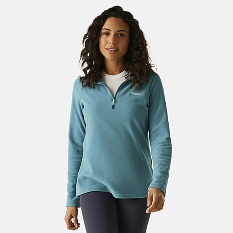 Regatta Womens Lightweight Half-Zip Fleece (Size 12) - Storm Blue