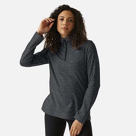 Regatta Womens Marl Half Zip Fleece Sweatshirt (Size 16) - Seal Grey