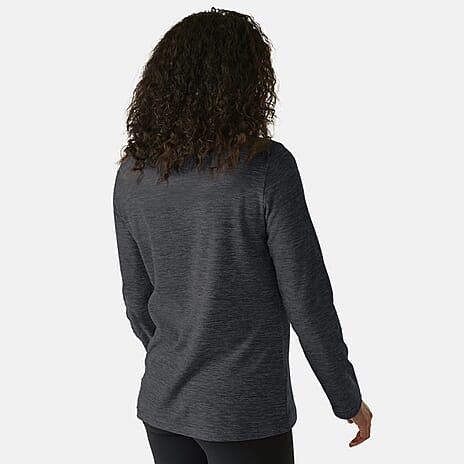 Regatta Womens Marl Half Zip Fleece Sweatshirt (Size 16) - Seal Grey