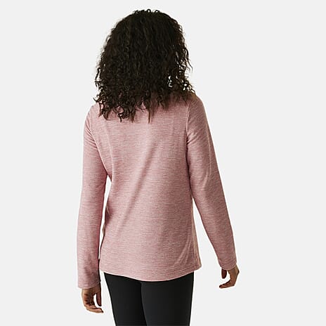 Regatta Womens Marl Half Zip Fleece Sweatshirt (Size 14) - Dusty Rose
