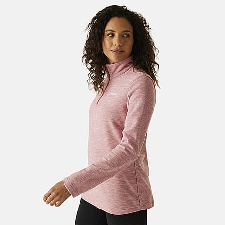 Regatta Womens Marl Half Zip Fleece Sweatshirt (Size 20) - Dusty Rose