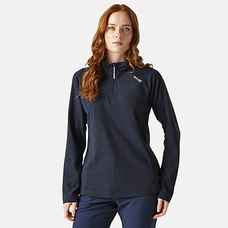 Regatta Womens Lightweight Half Zip Fleece (Size 16) - Navy-Black