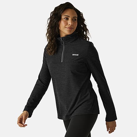 Regatta Womens Lightweight Half Zip Fleece (Size 16) - Sealgrey-Ash