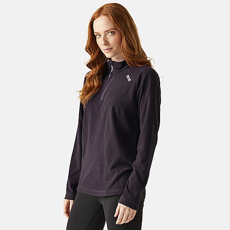 Regatta Womens Lightweight Half Zip Fleece (Size 14) - Deepplum-Blk
