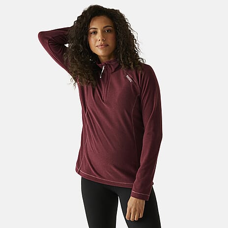 Regatta Womens Lightweight Half Zip Fleece (Size 16) - Dark Pimento