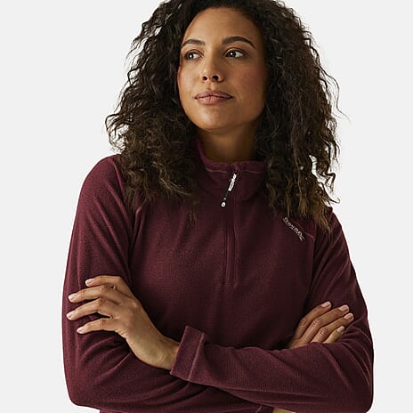 Regatta Womens Lightweight Half Zip Fleece (Size 16) - Dark Pimento