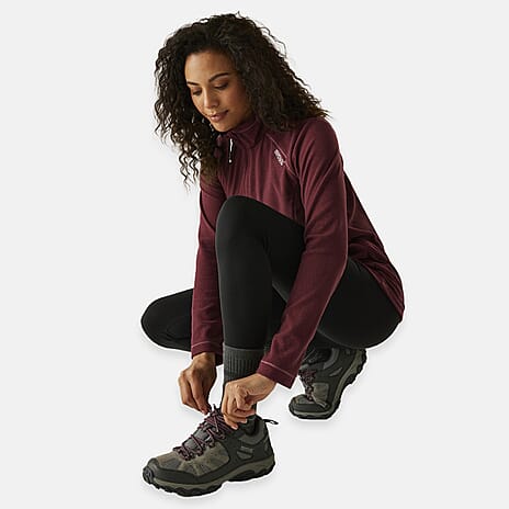 Regatta Womens Lightweight Half Zip Fleece (Size 16) - Dark Pimento