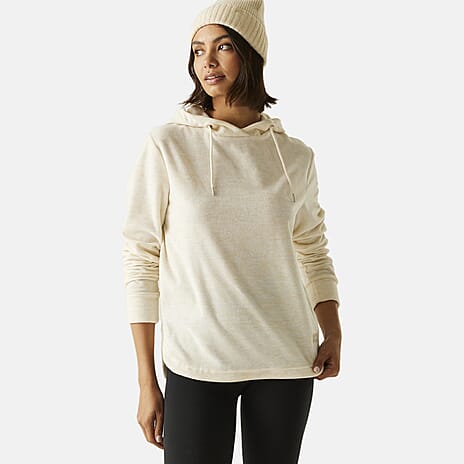 Regatta Womens Marl Fleece Hoodie (Size 24) - Lightvanilla