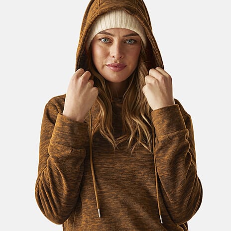 Regatta Womens Marl Fleece Hoodie (Size 12) - Glazedginge