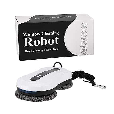 RZ2-31 Smart Robotic Window Cleaner - 3000Pa Suction Brushless Motor, Tuya App Control, Ultrasonic Dual Spray - 20-Min UPS Safety Protection - White