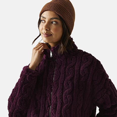 Regatta Womens Cable-Knit Effect Full-Zip Fleece (Size 12) - Fig