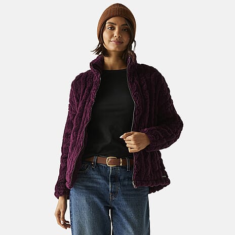Regatta Womens Cable-Knit Effect Full-Zip Fleece (Size 18) - Fig