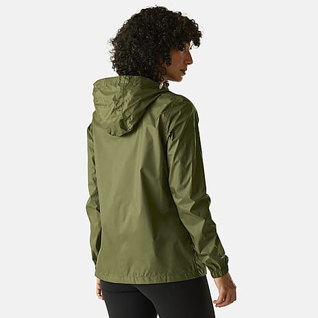 Regatta Womens Full Waterproof Jacket With Packet Pouch (Size 18) - Nephitegreen